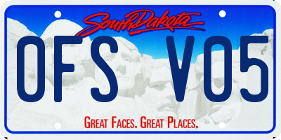 SD license plate 0FSV05