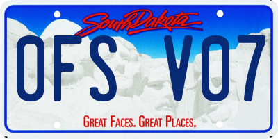 SD license plate 0FSV07