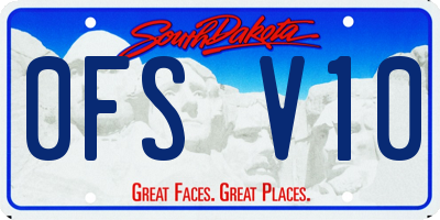 SD license plate 0FSV10