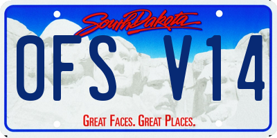 SD license plate 0FSV14