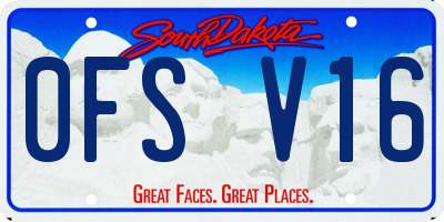 SD license plate 0FSV16