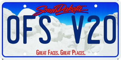 SD license plate 0FSV20