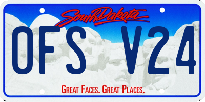SD license plate 0FSV24