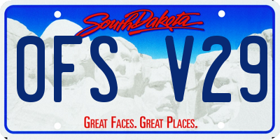 SD license plate 0FSV29