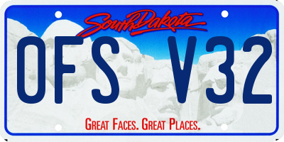 SD license plate 0FSV32