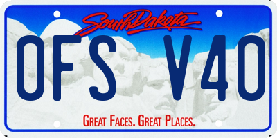SD license plate 0FSV40