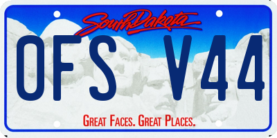 SD license plate 0FSV44
