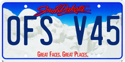 SD license plate 0FSV45