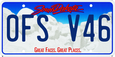 SD license plate 0FSV46