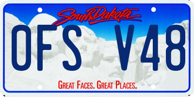 SD license plate 0FSV48