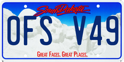 SD license plate 0FSV49