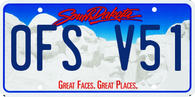 SD license plate 0FSV51