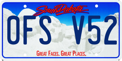 SD license plate 0FSV52