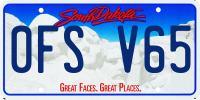 SD license plate 0FSV65
