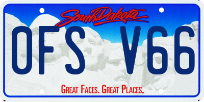 SD license plate 0FSV66