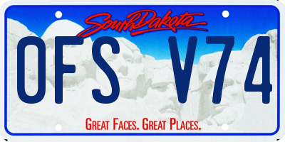 SD license plate 0FSV74
