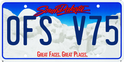 SD license plate 0FSV75