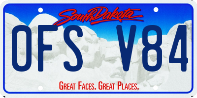 SD license plate 0FSV84