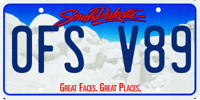 SD license plate 0FSV89