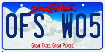 SD license plate 0FSW05