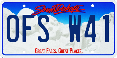 SD license plate 0FSW41