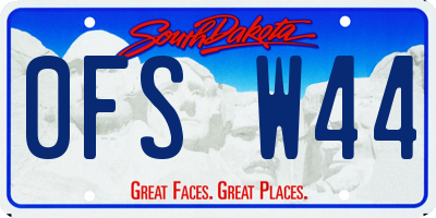 SD license plate 0FSW44