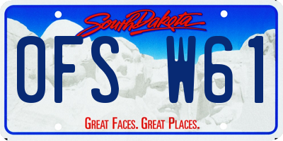 SD license plate 0FSW61