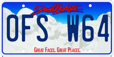 SD license plate 0FSW64
