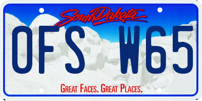 SD license plate 0FSW65
