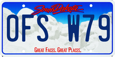 SD license plate 0FSW79