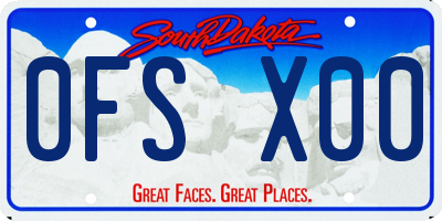 SD license plate 0FSX00