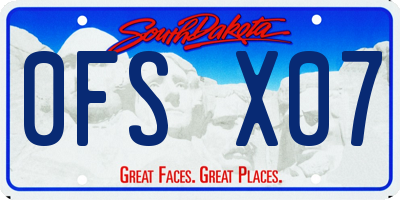 SD license plate 0FSX07