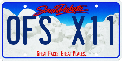 SD license plate 0FSX11