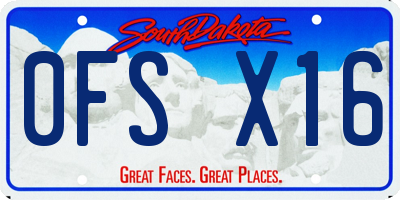 SD license plate 0FSX16
