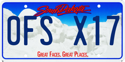 SD license plate 0FSX17