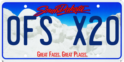 SD license plate 0FSX20
