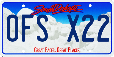 SD license plate 0FSX22