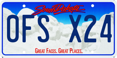 SD license plate 0FSX24