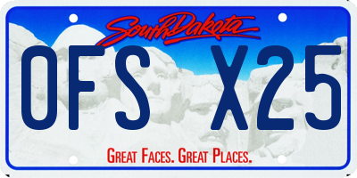 SD license plate 0FSX25