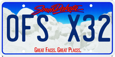 SD license plate 0FSX32