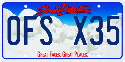 SD license plate 0FSX35