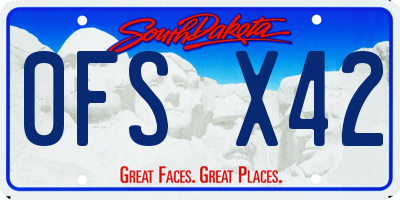 SD license plate 0FSX42