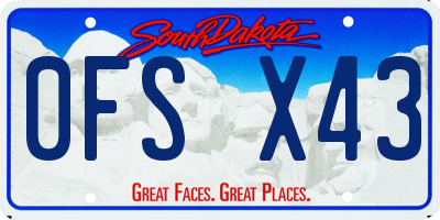 SD license plate 0FSX43