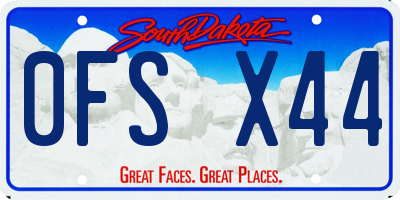 SD license plate 0FSX44