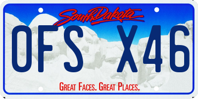 SD license plate 0FSX46