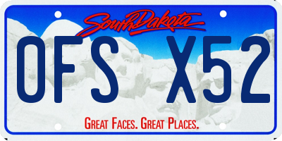 SD license plate 0FSX52