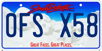 SD license plate 0FSX58