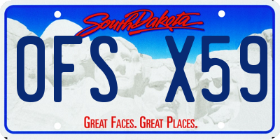 SD license plate 0FSX59