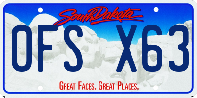 SD license plate 0FSX63