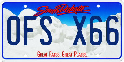 SD license plate 0FSX66